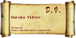 Daruka Viktor névjegykártya